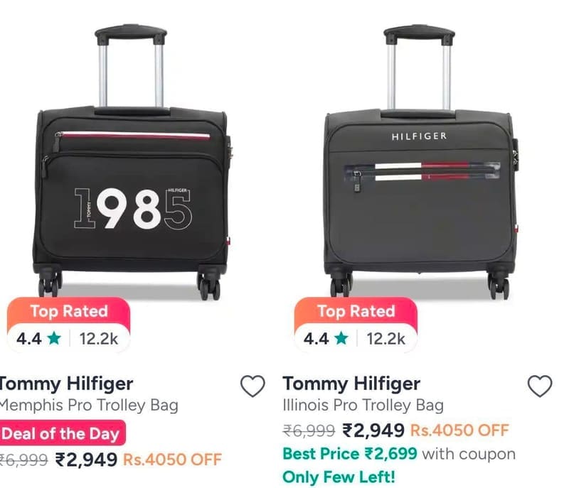 Myntra | Upto 65% Off On Tommy Hilfiger Trolley Bags