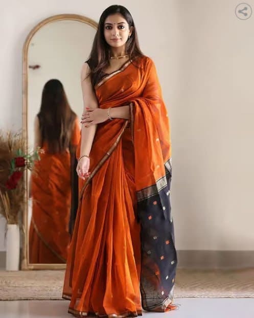 🔥 AJIO Loot – RI-WAH Tassels & Latkans Silk Cotton Zari Woven Saree 🥻✨