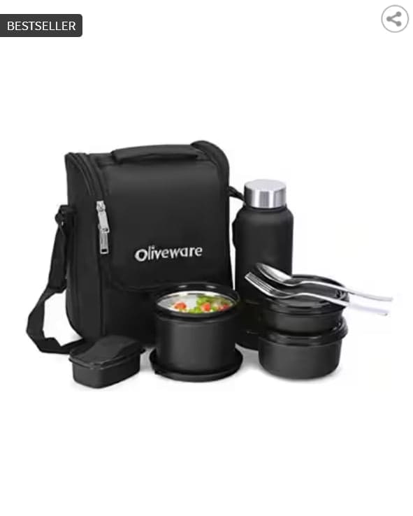 🔥 OLIVEWARE Teso Pro Lunch Box with 3 Containers 🍱✨