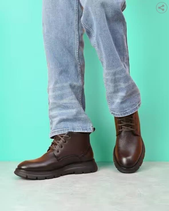 🔥 VONTONY Men Lace-up Boots with Genuine Leather Upper 👞🔥