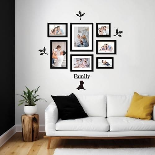 Amazon Brand - Solimo Family Tree Photo Frame Set Of 7|Mdf P...
