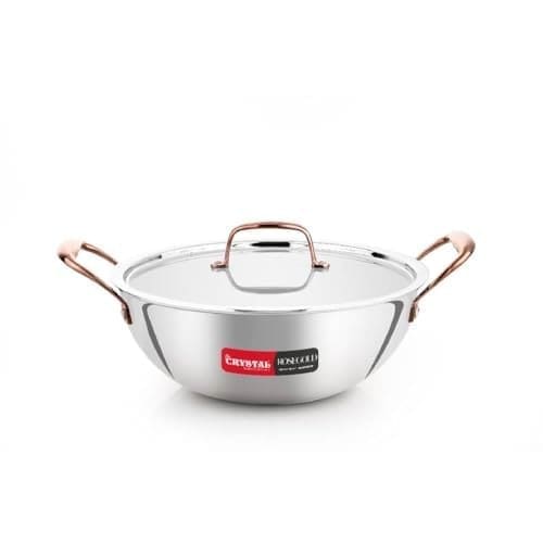 Crystal TriPro -Triply Stainless Steel Extra Deep Kadai with...