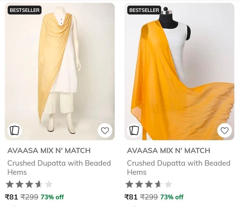 💥Ajio | Branded Women-Dupattas Starting @ just ₹ 81🔥