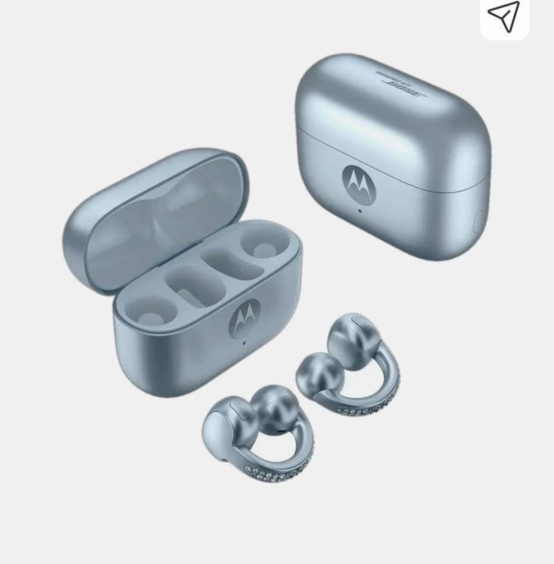 MOTOROLA Moto Loop Swarovski| Sound by Bose| Lightweight & Comfortable|IP54|Sweat proof Bluetooth Headset (Ice Melt, True Wireless