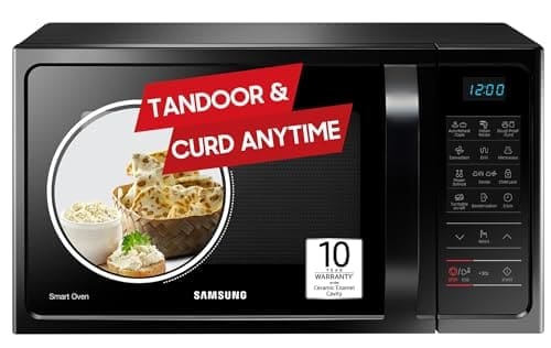 🛒 Samsung 28L, Convection Microwave Oven with Curd Making(MC28A5013AK/TL, Black, Ceramic Enamel Cavity with 10 Year Warranty)