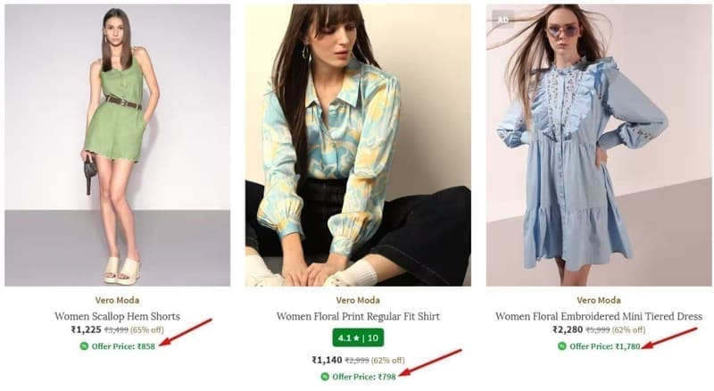 Vero Moda & Only Min 60% off