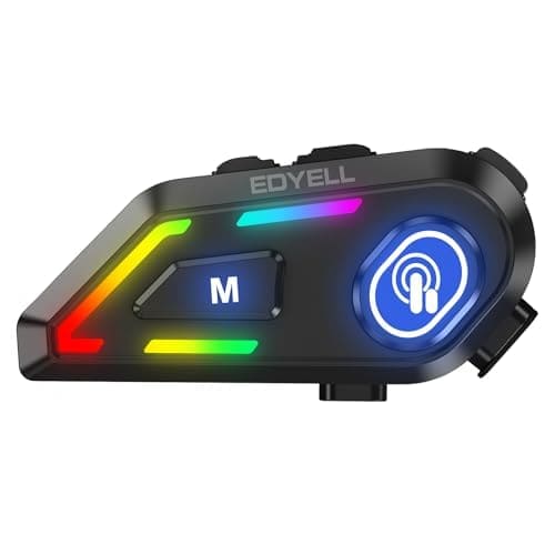 EDYELL Motorcycle Helmet Bluetooth on Ear Headset,Connects t...