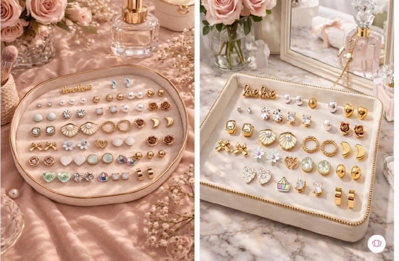 🔥 Karishma Kreations Set of 30 Geometric Studs Earrings ✨💎