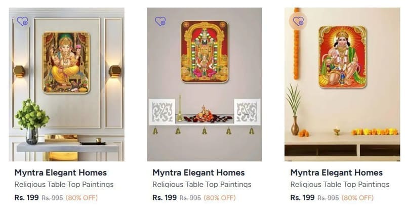 Myntra | Buy Myntra elegant homes wall art starting at Rs 200/-