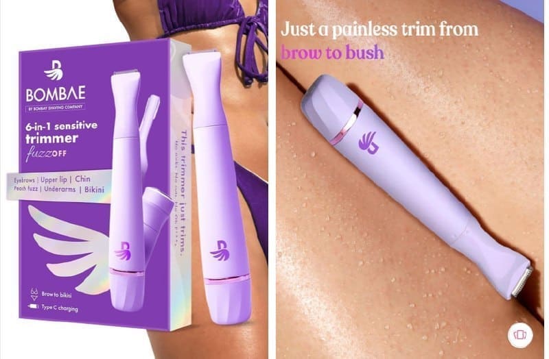 🔥 Bombae Sensitive 6-in-1 Smooth Bikini & Face Trimmer 💗✨