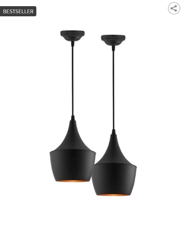 🔥 HOMESAKE Set of 2 Metal Hanging Lights 💡✨