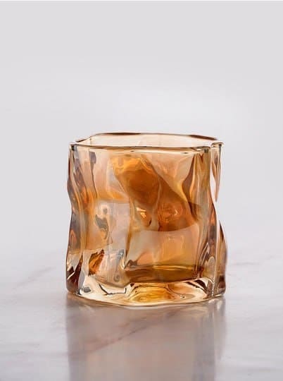 🥃 Nestasia 6-Piece Amber Crystal Whiskey Glass Set (200 ml Each) ✨