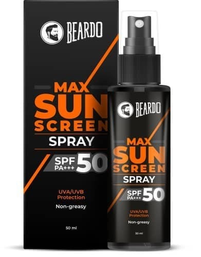 Beardo Max Sunscreen SPF 50 & PA+++ Spray for Men | Non-grea...