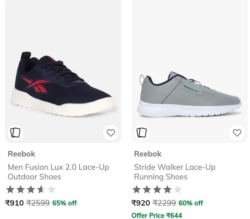 Ajio | 👟 Reebok Men's Shoes – Starts at ₹910