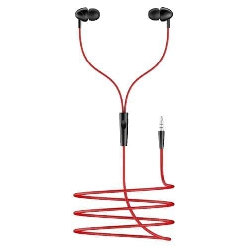 🛒 boAt Bassheads 211 Wired Earphones with 10mm Drivers, Signature Sound, in-Line Microphone, 3.5mm Jack, Voice Assistant & 120cm Cables (Raging Black)