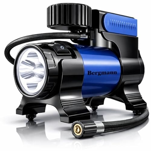 🛒 Bergmann Typhoon Heavy Duty Metal Car Tyre Inflator (Blue)