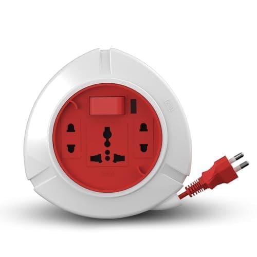 🛒 GM 3041 Trio 2-Pin Flex Box with 5M Copper Cord | Universal 3-Pin & 2-Pin Sockets | Master Switch, LED Indicator | Safety Sleeve, Cable Guard, Polycarbonate Body | Home & Office Use