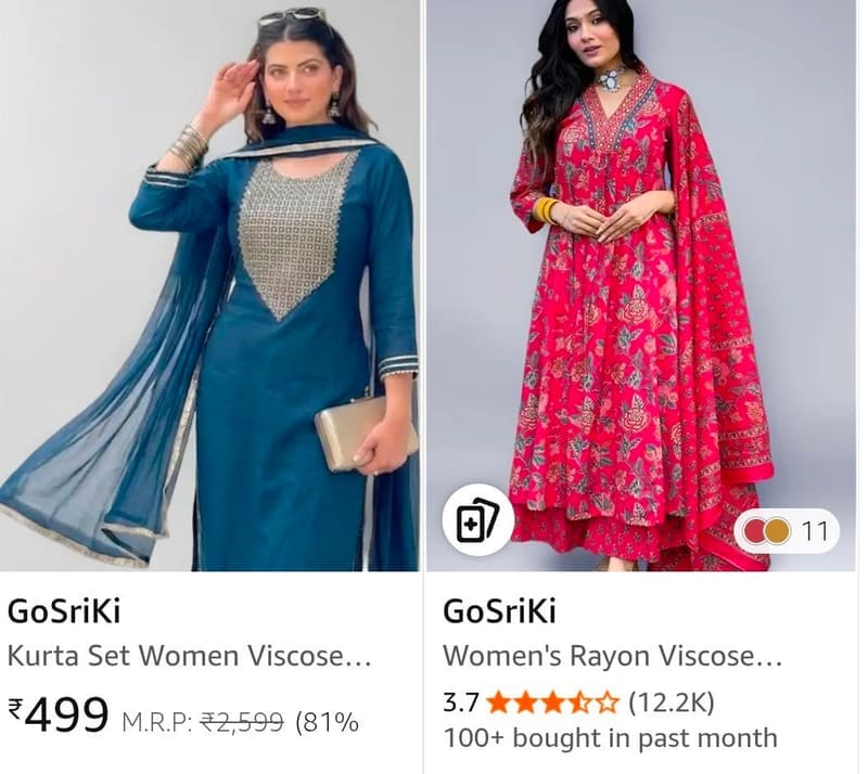 LOOT : GOSRIKI WOMEN'S SALWAR SUITS UNDER 499/-