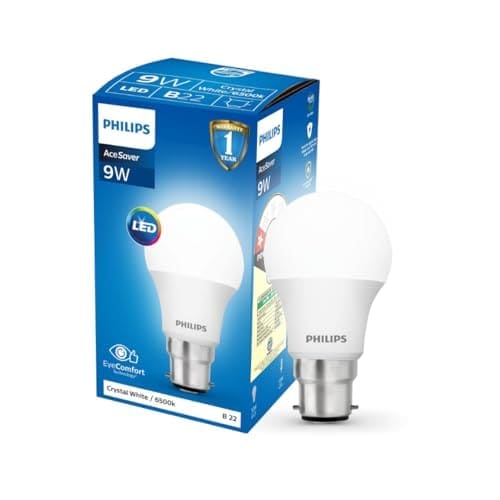 🛒 Philips 9-Watts B22 LED Cool Day White LED Bulb, Pack of 1, (Ace Saver)