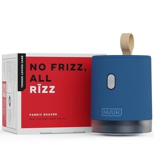 🛒 NUUK RIZZ Rechargeable Lint Remover for Clothes with FREE Storage Pouch | 2 Speed Modes For All Fabrics | 60 Min Runtime with Type-C Charging | Fabric Shaver for Woolen Sweaters, Shawls, Coats, Shirts