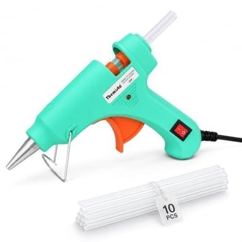 🛒 THEMISTO 20 Watt Mini Hot Melt Glue Gun with 10 Glue Sticks for DIY Art and Crafts…
