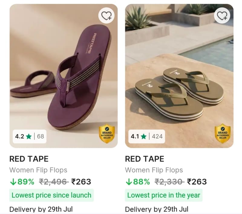 Red Tape Footwear Starts at 263