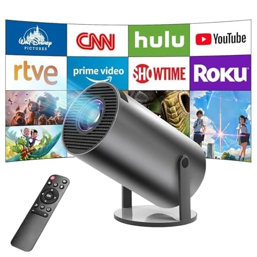 🛒 BIGASUO Mini Projector 5K 1080P Supported, 25000 Lumen Portable WiFi 7 Projector,270° Rotatable Projector with 50% Zoom Home/Outdoor Movie Projector for TV Stick/PS5/Phone/HDMI (Rate-9)
