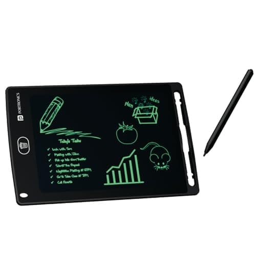 🛒 Portronics Ruffpad 8.5E Re-Writable LCD Writing Pad with Screen 21.5cm (8.5-inch) for Drawing, Playing, Handwriting Gifts for Kids & Adults,(Black)