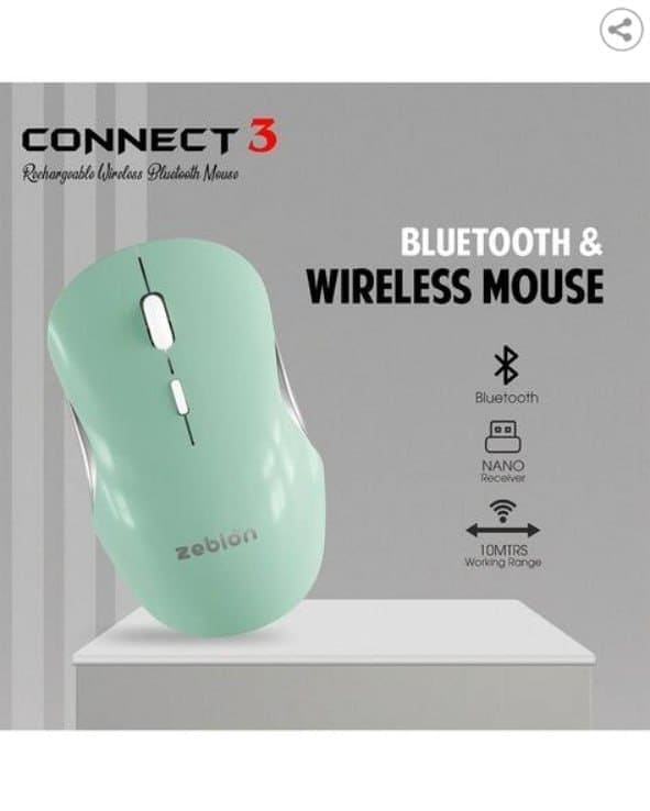 🖱 AJIO Tech Deal – ZEBION Triple Mode / Multidevice Mouse Connect-3 ⚡️