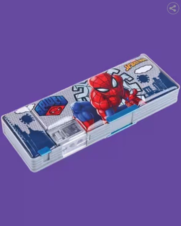 🕷 AJIO Kids Deal – STRIDER Spiderman Print Magnetic Pencil Box ✏️✨