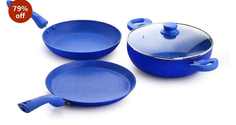 Crystal Marbo Plus Nonstick cookware Set - 4 Pc @ 1011/-