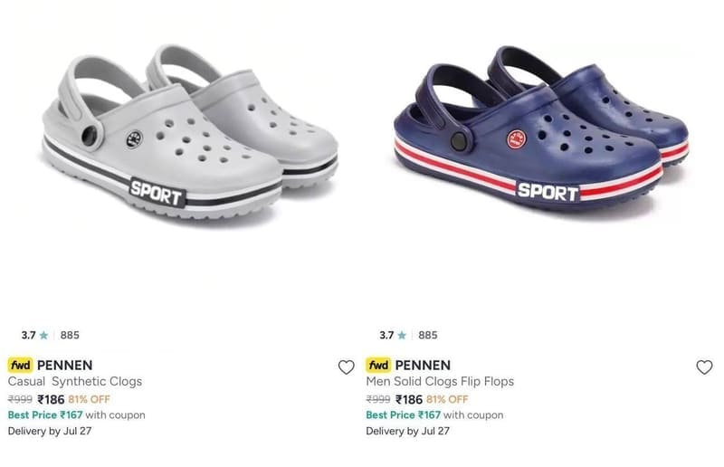 🔥 LOOT : Clogs FROM Rs.167