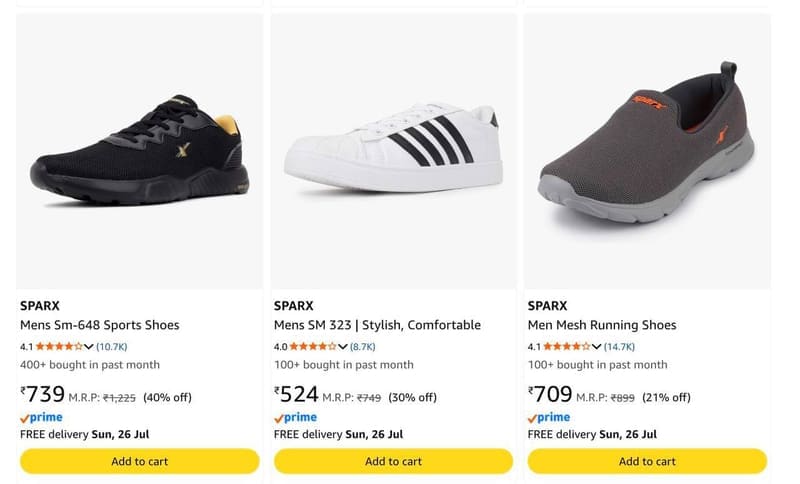 Upto 55% Off On Sparx Footwear