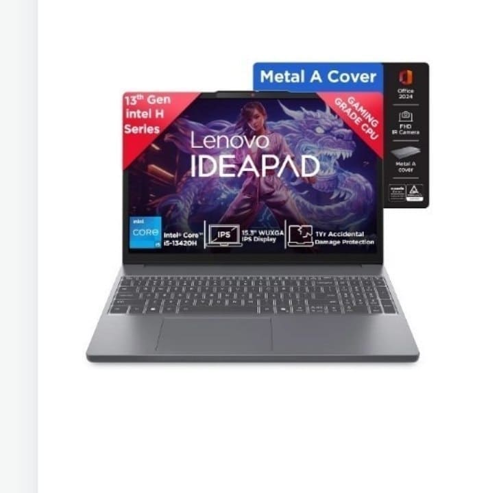 Lenovo IdeaPad Slim 3 Laptop, 15.3 inch WUXGA IPS, 16GB RAM, 512GB SSD for ₹69,990