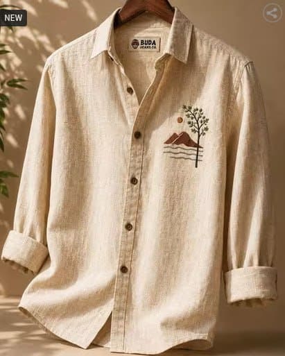 🔥 AJIO Loot – BUDA JEANS CO Men's Embroidered Shirt 👔🔥