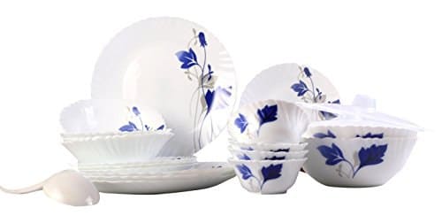 Larah By Borosil Ageria Opalware Glass Dinner Set,Pack of 25...