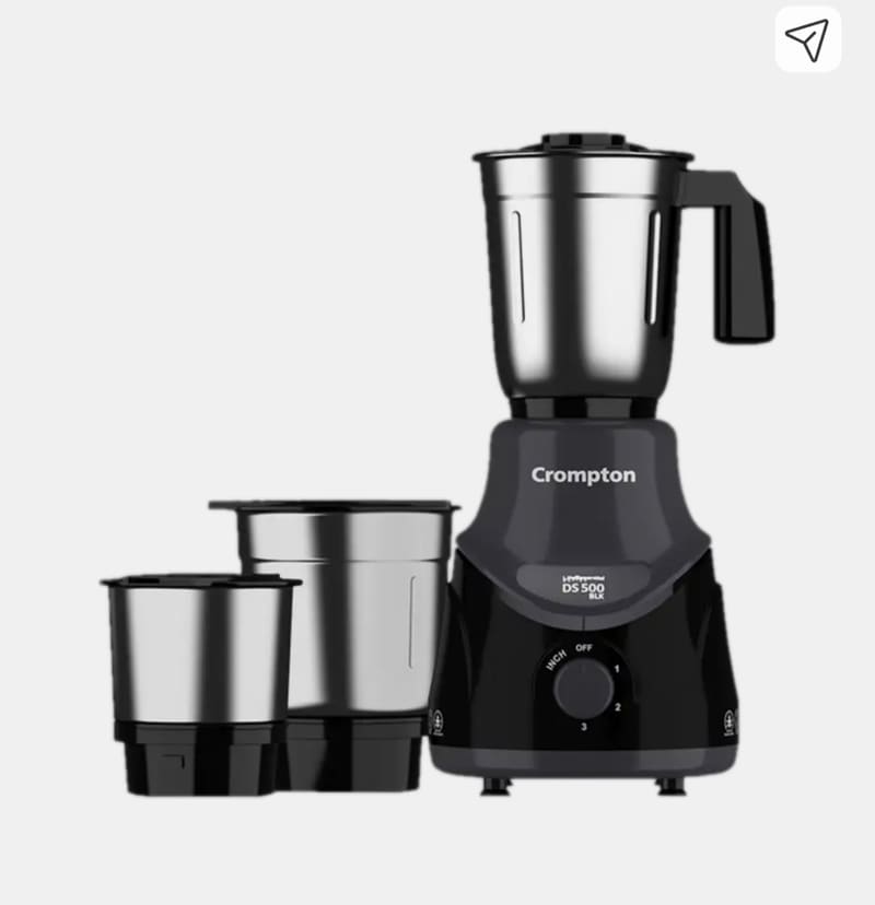 Crompton 500W Mixer Grinder (3 Jars) @1899.