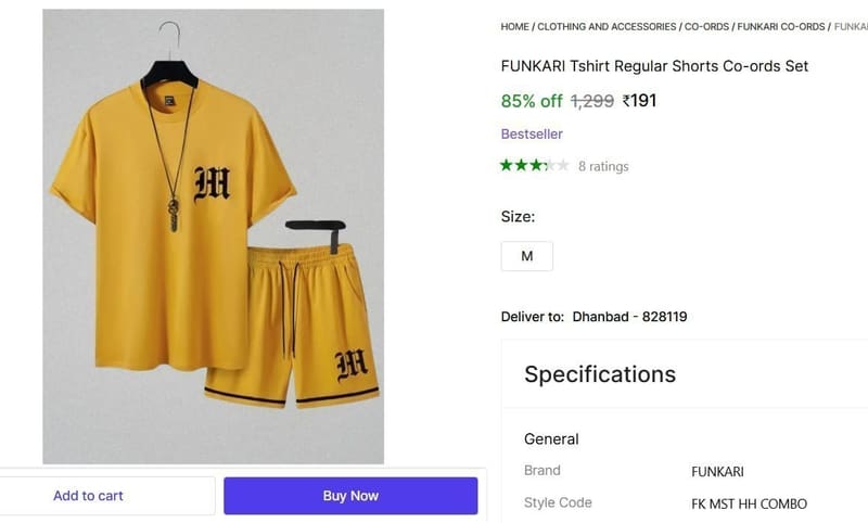 🔥  Co-Ords Set  @ ₹191