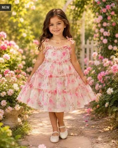 🌸 AJIO Kids Fashion Deal – PAMBERSTON Girls Floral A-Line Dress 👧✨