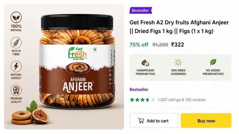 💥 Afghani Anjeer, 1kg @ ₹322