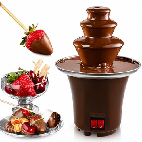 🛒 3-Tier Electric Chocolate Fountain Machine with Heat & Motor Control Brown