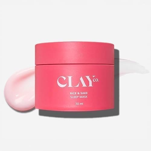 🛒 Clayco Hydrating Rice & Sake Sleep Mask | Clay Face Mask for Glowing Skin | Japanese Skincare Collagen Mask | Sulfate-Free Vegan Night Cream For Women | Best Skin Care Product For Glass Skin (30 ml)