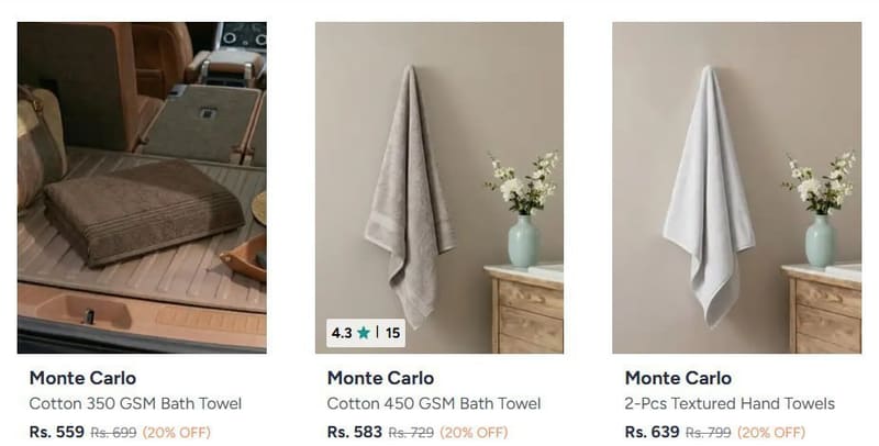 Myntra | Monte Carlo bathing esscentials min 20%🔥