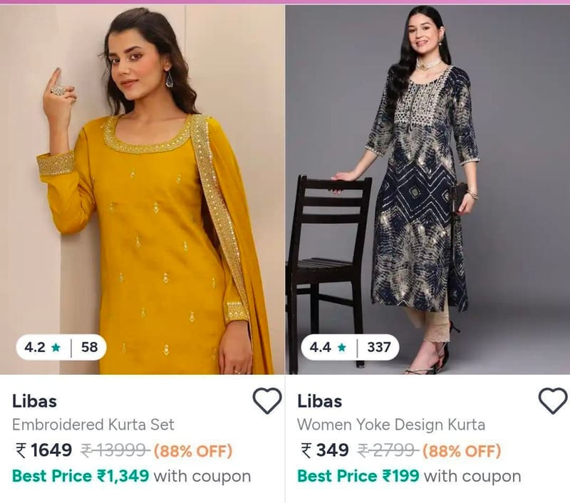 Myntra | Upto 88% Off On Libas Women Clothing.