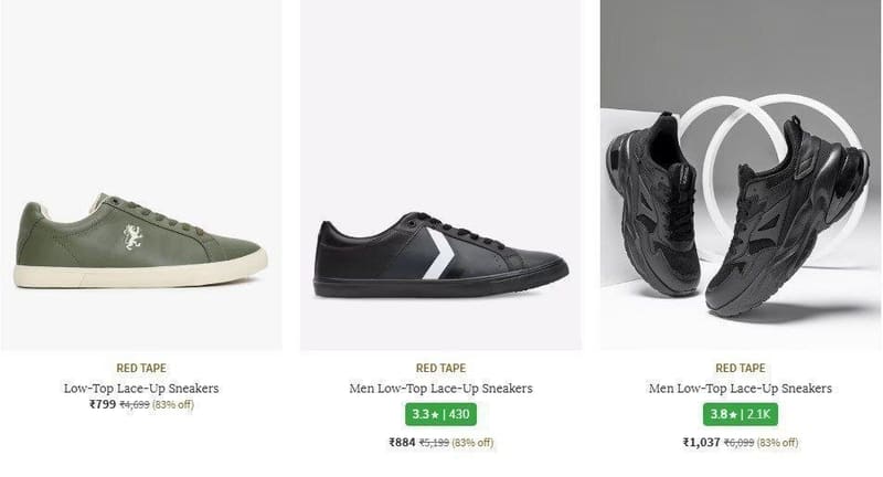 Ajio | Red Tape Shoes at Upto 83% Discount
