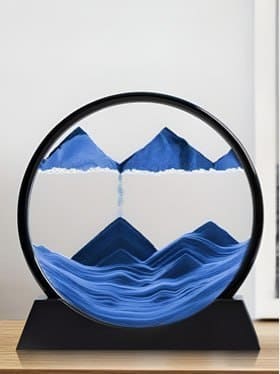 🌊 TIED RIBBONS Moving Sand 3D Deep Sea Art Picture with Stand Showpiece ✨