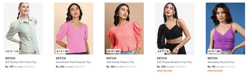 🔥 Myntra KETCH Women's Tops Sale 👚✨