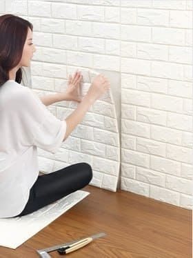 ✨ Aura White Printed Paper Wall Sticker 🏠🌿