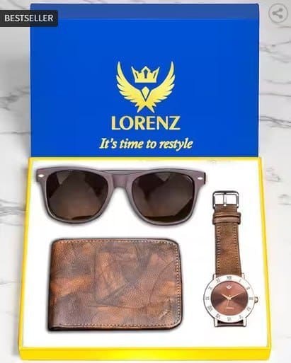 ⌚️ LORENZ Analogue Watch Gift Combo 🎁✨