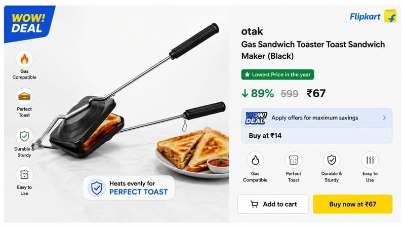 💥 Sandwich Maker @ ₹67